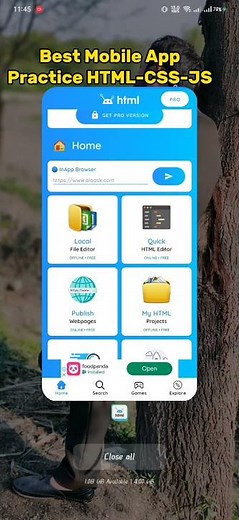 Best Mobile App for Practice HTML-CSS-JS #css #code #html #mobileapp #htmlcssmobileapp #htmlapp