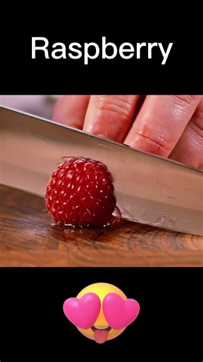 Satisfying ASMR Raspberry Cutting 🍓 | Relaxing Fruit Sounds | #shorts