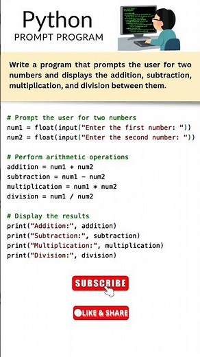 Python Prompt Program #python #shorts #programming