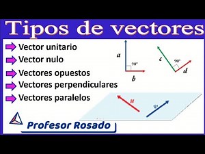 Types of vectors: unit, null, opposite, perpendicular and parallel