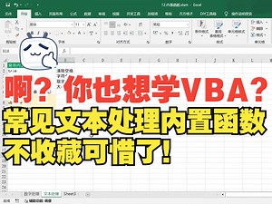 VBA也有内置函数？文本处理内置函数大合集！