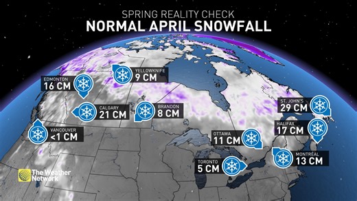 Spring reality check: April snowfall is normal in Canada - The Weather Network
