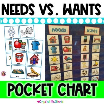 DOLLAR DEAL | Needs vs. Wants Activity Pocket Chart Sort | Pocket Chart Center