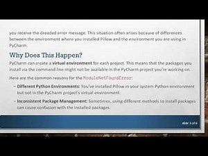 Resolving the ModuleNotFoundError: No module named 'PIL' Error in Python's Pillow Library