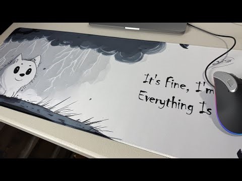 Cute Mouse Pads for Desk, Large Non-Slip Rubber Base Mousepad, Keyboard Mat Mouse Mat Desk Pad with