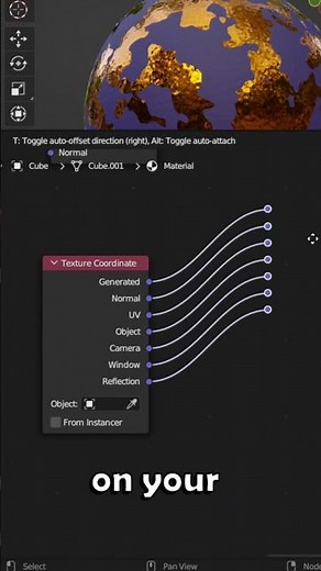 Node Wrangler Shortcuts in Blender - part 1 #shorts #blender