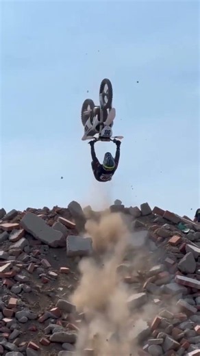 BRUTAL Brick Pile Backflip FAIL! 😱 Total Bike Destruction