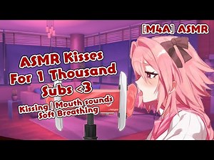 ASMR Soft Kisses For One Thousand Subs | M4A | Mouth Sounds | Soft Breathing | Kissing | Femboy