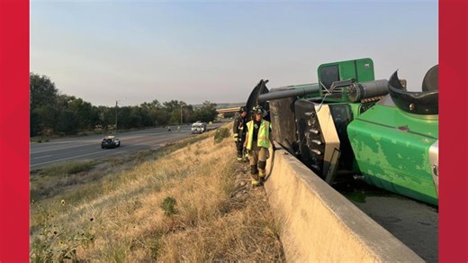 I-70 ramp reopens after semi-truck rolls over