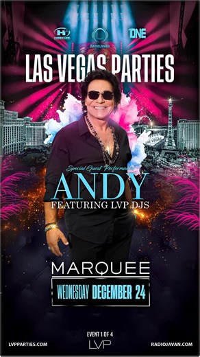 PLUS ONE & HARDCORE on Instagram: "🎉We are excited to announce ✨ANDY ✨ will be headlining our first night of events @ MARQUEE NIGHTCLUB on Wednesday,, Dec 24 for our annual @lvpparties (https://www.instagram.com/lvpparties/) in LAS VEGAS! Get your tickets now! #lvpparties #lasvegas #lasvegasparties #andy #marqueelasvegas lvpparties"