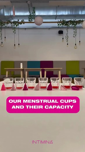 Heaviness of your flow is one of the main factors to consider when choosing a perfect cup for you. Our cups range from 18mL to 76mL.✨ Which cup fits you best? Find out here https://intimina.se/products 🥰 | Intimina