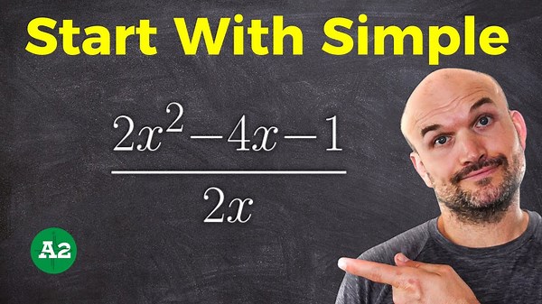 Simple long division example breaking it down