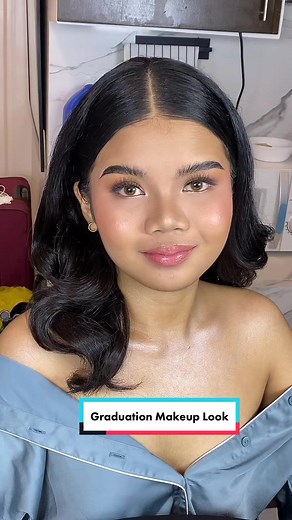 My morena client on her Graduation day!Fresh Glam Hair and makeup by yours truly. 🤍#fyp #fy #foryou #foryoupage #goviral #viral #makemaeup #graduationmakeup #glowyskin #hmuamanila