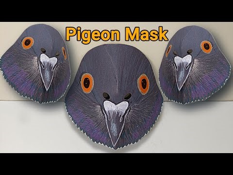 pigeon mask | DIY pigeon craft | bird costume | pigeon mask tutorial | animal mask making