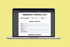 Daycare Emergency Contact Form for Home Daycare Providers - Etsy