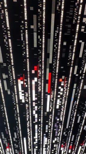 Robin Rimbaud - Scanner on Instagram: "I’m so glad I managed to catch the last presentations of Ryoji Ikeda’s latest monumental installation ‘data-cosm [n°1]’ at 180 Studios last week. As ever, it’s a visual and sonic dive into pure sensation, set in a space that offers a total sensory encounter. You enter the space, lie on the floor and above you a gigantic LED screen covers the entire ceiling, about 4 metres high. It’s so vast that your eyes can barely see the edge. As ever, the work vibrates