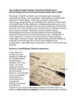 Statistical Methods & STEM - No Prep - Worksheet - 100% Editable