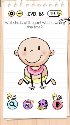 🧠 Brain Test Level 165 SOLVED! 🤯 Crazy Hidden Trick!