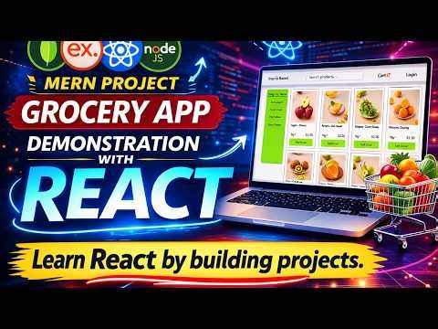 Building the React Part of a MERN Stack Grocery App in Telugu