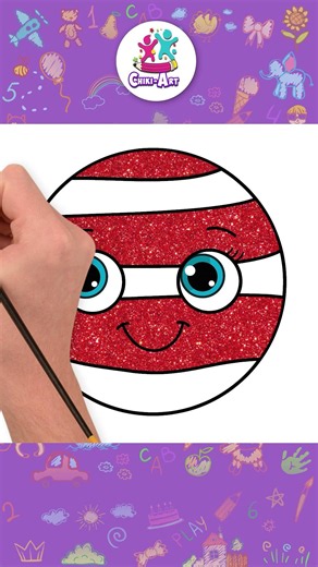 How To Draw Mars🪐Planet Drawing #shorts #howtodraw #mars #chikidoodle