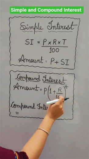 SIMPLE AND COMPOUND INTEREST 🤟#mathstricks #mathematicstricks #
