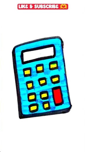 Cute Calculator Drawing 🧮 | Easy Fun Kids Art #calculatordraw #mathdraw #uk