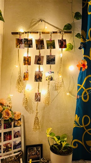 Srilaxmi on Instagram: "Oru Adipoli wall hanging decor 😇 #walldecoration #diy #wallhangings"