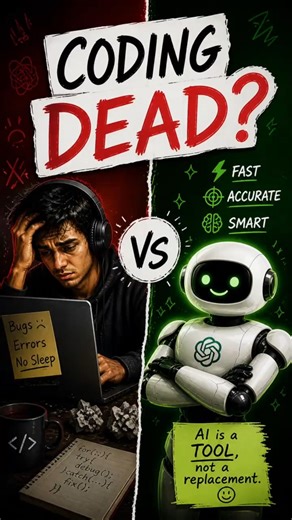 Coder vs AI. "Will AI replace coders?".#codinglife #codingforbeginners #learntocode