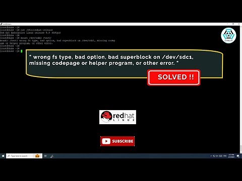 Wrong fs type, bad option, bad superblock | Mount error in Linux