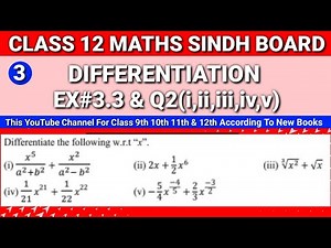 Class 12 Maths Unit 3 Exercise 3.3 Question 2(complete) | Differentiation / Derivative