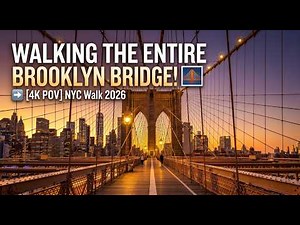Walking the ENTIRE Brooklyn Bridge! 🌉 NYC Evening Walk 2026 [4K POV]