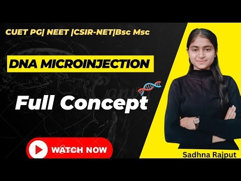 DNA Microinjection ll Gene transfer Method l crystal clear CUET PG ll CSIR-NET Bsc Msc Students