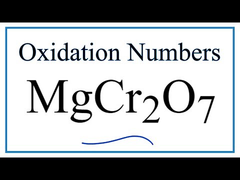 How to find the Oxidation Number for Cr in MgCr2O7