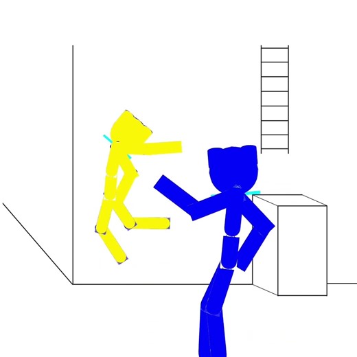 Huggy wuggy chase test stick animation