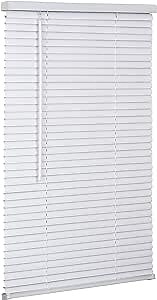 LOTUS & WINDOWARE Cordless Mini Blind, 1" Vinyl Slats, 70" Wide x 72" Long - White, Window Blinds for Home and Office, Interior Door Blinds - Light Filtering
