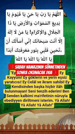 Sabah namazının sünneti ile farzı arasında okunacak dua 🌹 #dua #farzi #sünnet #sabah #shortvideo
