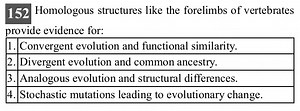 152 Homologous structures like the forelimbs of vertebrates pro... | Filo