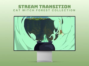 Witch Twitch Transition Magic Twitch Stinger Green Stream Stinger Witch Overlay Transition Animated Magic Stinger Stream Overlay Twitch Cute - Etsy