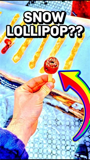 Hot maple syrup + fresh snow = instant snow lollipop. #shorts