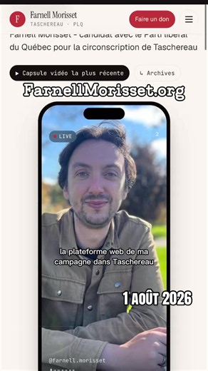 Pour suivre tout ce qui se passe avec ma campagne: FarnellMorisset.org #FarnellMorisset #Québec #polqc #tiktokquebec