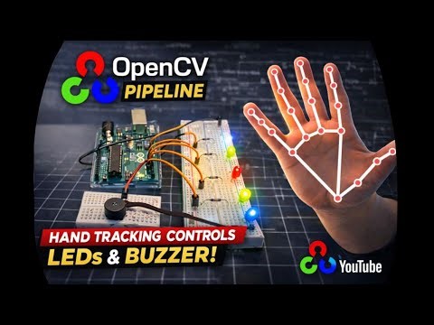 Hand Gesture Control of LEDs & Buzzer | Python and Arduino