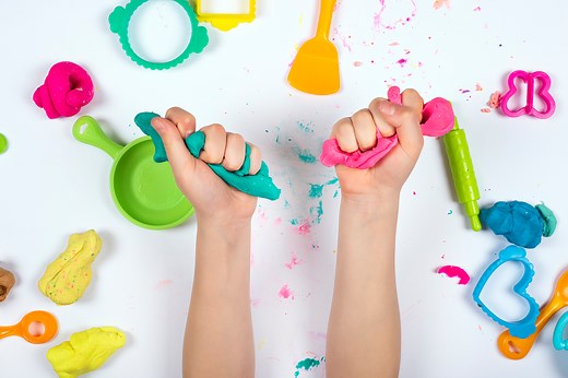 Easy fix when playdough is too sticky - Kid Activities with Alexa