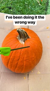 2.9M views · 8.2K reactions | Easy pumpkin carving Instead of carving pumpkins from the top, now I carve them from the the bottom so my hands don’t get messy when I set the light each night. This original video was produced by Network Media LLC, and Liz & Jeff. #pumpkins #pumpkincarving #jackolantern #halloweenideas | Home Hacks & Easy Snacks | Facebook