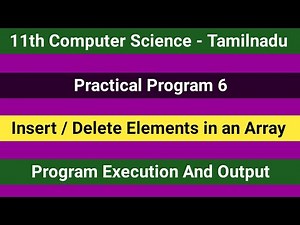 TN 11th Computer Science || Practical Program 6 - Program Execution and Output