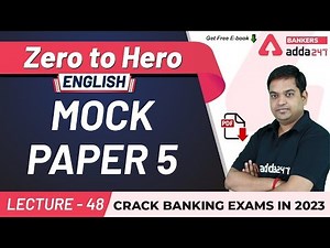Mock Paper-5 | English | Adda247 Banking Classes | Lec-48