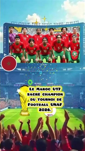 🇲🇦Le Maroc #U17 sacré champion de Football UNAF👏