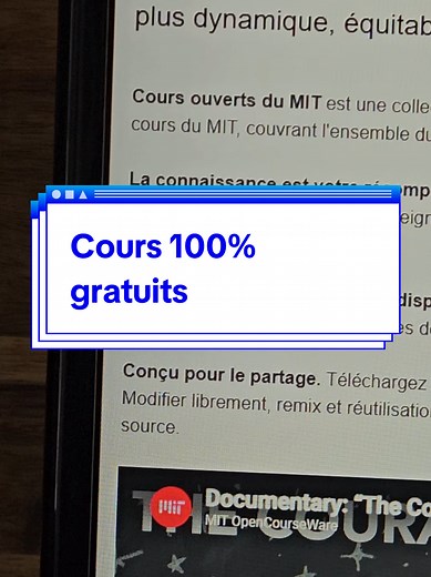 Ce site regroupe 2500 cours gratuits du MIT, l'une des universités les plus réputées des États-Unis Ça s'appelle MIT OpenCourseWare #formation #etudiant #reconversion #apprendre #master