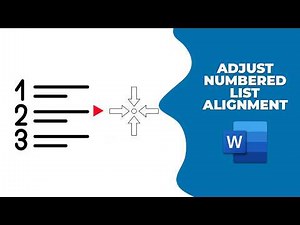 How to adjust numbered list alignment in Word