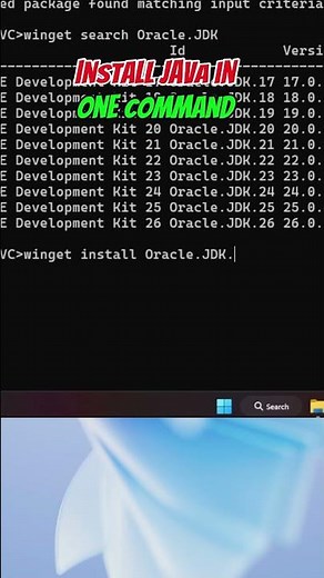 Install Java in One Command | Oracle JDK on Windows