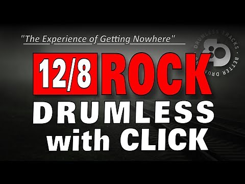 Drumless 12/8 Rock Backing Track - with CLICK - play-along practice for drummers - 150 bpm